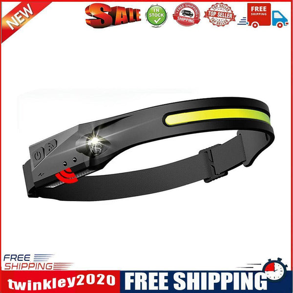 Portable COB Outdoor Induction Headlamp 3 Lighting Mode Cycling Night Light