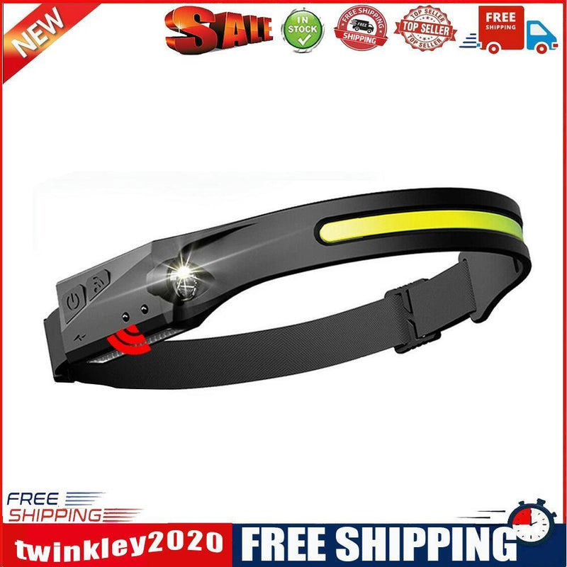 Portable COB Outdoor Induction Headlamp 3 Lighting Mode Cycling Night Light
