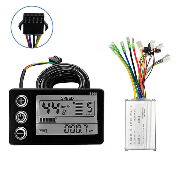36V-48V Electric Bicycle E-bike Scooter Brushless Speed Controller w/LCDDisplay
