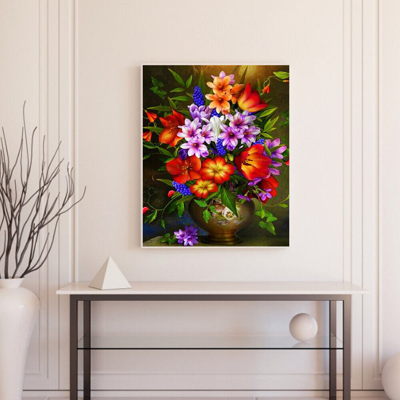 #A Flower Oil Paint By Numbers Kit DIY Picture for Adults Home Decoration Wall G