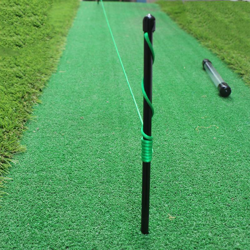 Golf Alignment Sticks Fiberglass Swing Putting String Pegs Training Aids