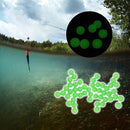100pcs Hard Luminous Beads Float Balls Fishing Line Stoppers (8x8mm Green) Newly