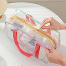 Travel Jelly Clear Waterproof Portable Wash Tote Bags Large Capacity Handbag