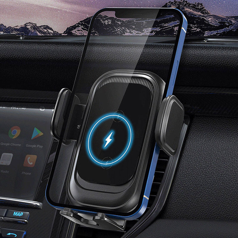Wireless Car Charger - Dual Coils Fast Charging Phone Stand for Car Accessories