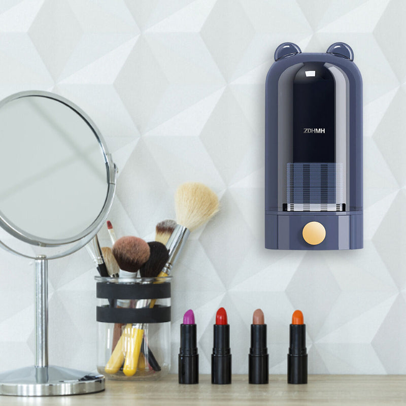 Automatic Cotton Pad Dispenser Wall Mounted Press Out Storage Holder for Vanity