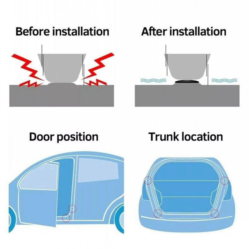 10pcs Anti-collision Pad Car Door Closing Anti-shock Stickers (Luminous)