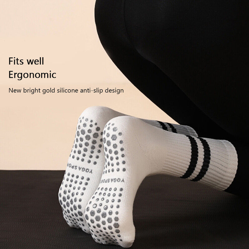 #A Anti-slip Dance Sports Socks Cotton Pilates Yoga Women Fitness Socks Quick-Dr