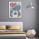 5D Diamond Painting Kit Cartoon Gnome Full Round Drill Rhinestone DIY Wall Ar