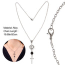 Gifts Punk Gothic Religion Jewelry Clavicle Chain Heart Pendant Cross Necklace