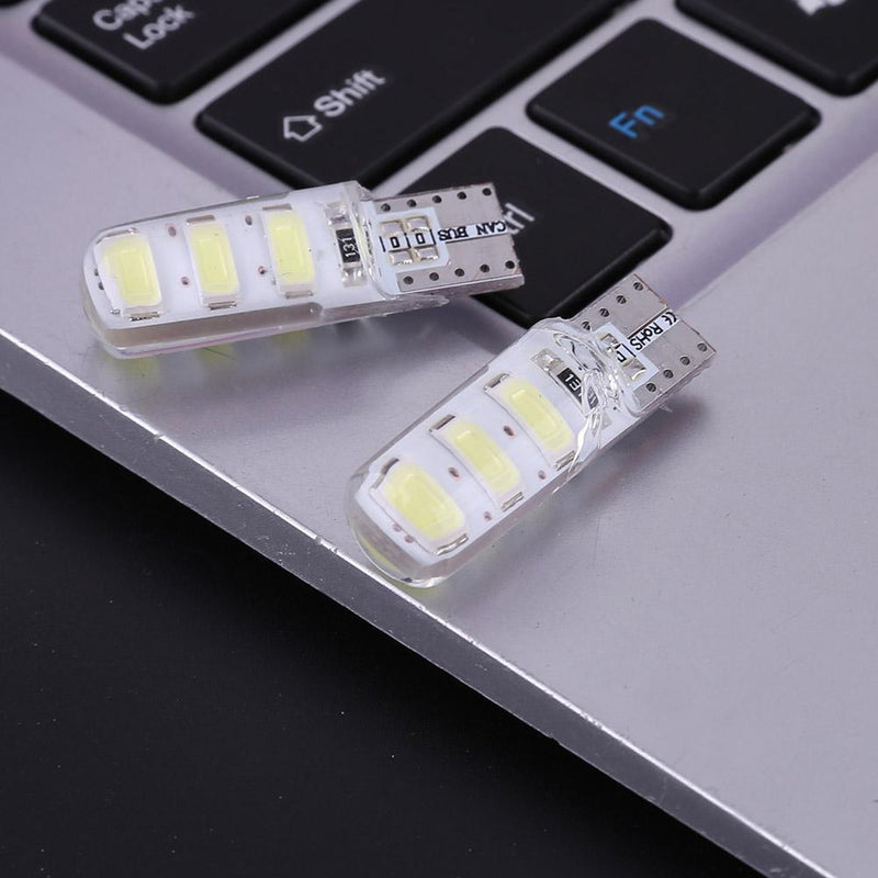 10pcs T10 5630 W5W Silica Gel 6MSD LED Car Interior Light Reading Bulbs