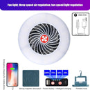 2 in 1 LED Tent Fan Rechargeable Lamp USB Charging Fan Light Without Stand