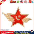 CCCP USSR Symbol Enamel Brooch Former Soviet Union Lapel Pins (Star Wheat) Newly