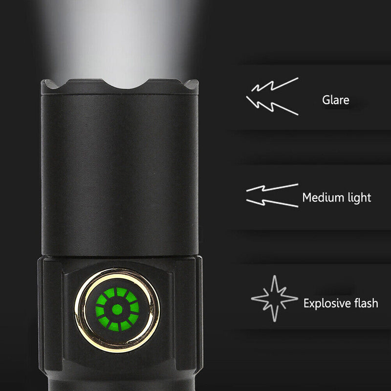 30W Flashlight Handheld Lamp Outdoor Lighting for Camp Hiking Emergency