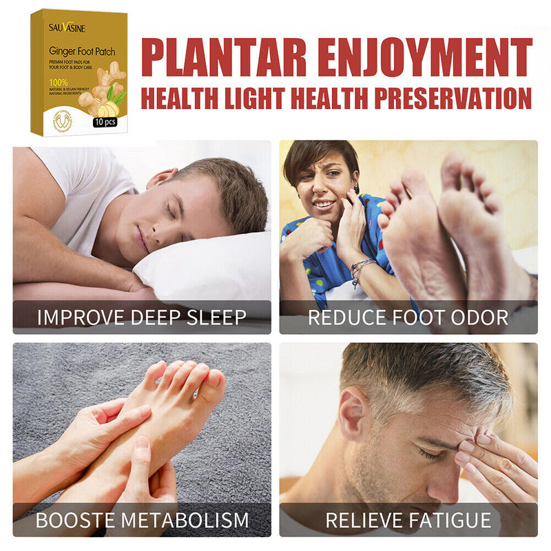 Ginger Sleeping Foot Pads Body Rejuvenation Dehumidification Breathable Patches