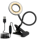 Clip On Desk Lamp LED Flexible Arm USB Dimmable Study Reading Table Night Light