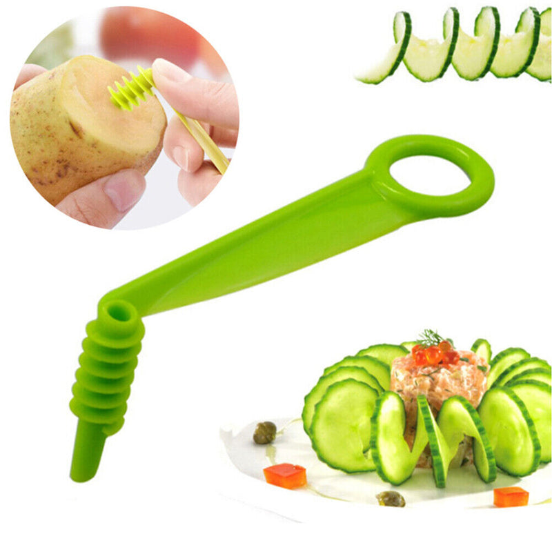 1pc Spiral Screw Hand Slicer  Plastic Vegetables Fruits Kitchen Accessories