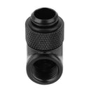 G1/4 Thread 90 Degree Fitting Adapter Rotary Water Cooled Connector(Black) Newly