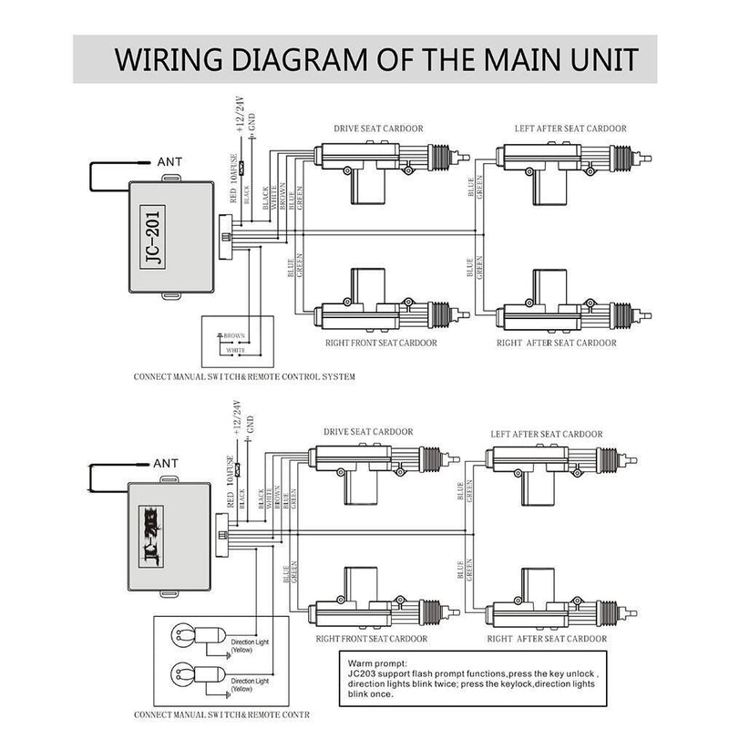 Universal Remote Control Car Center Lock Keyless Entry System
