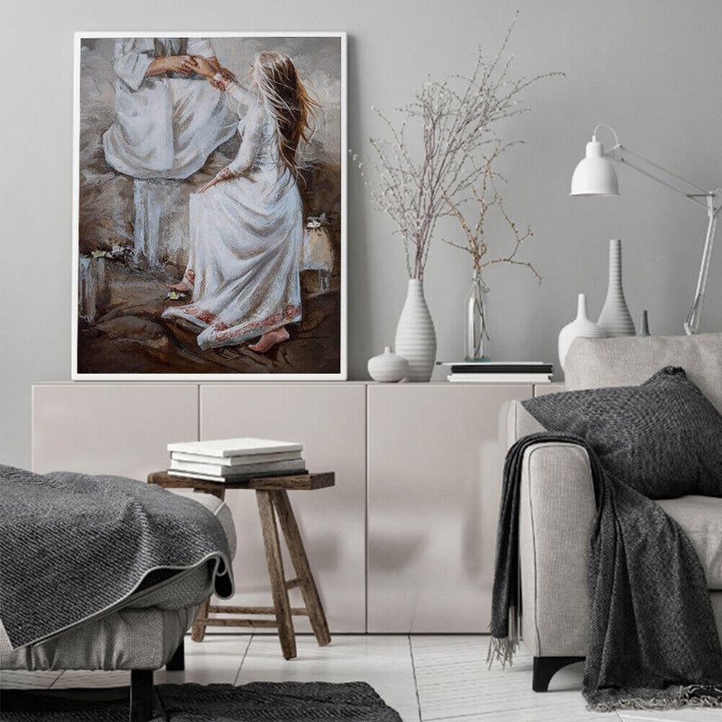 Girl Priest Oil Paint By Numbers Wall Art Posters Picture Craft Kit Home Gift