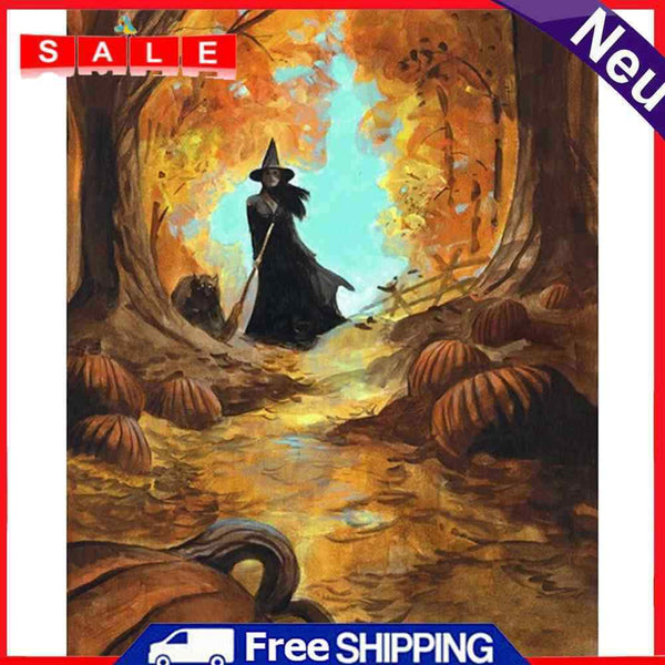 Forest Witch Oil Paint by Numbers Hand Painted Frameless Picture Home Ornament
