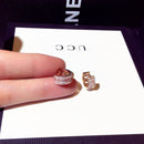 Micro Inlaid Rhinestone Tassel Eardrop Ear Stud Women Wedding Earrings Pendant