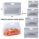 Food Storage Bag Reusable Stand Up Zip Shut Bag Leakproof~
