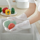 Rubber Cleaning Tool Household Gloves Silicone Brushes Dishwashing Gloves