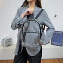 Solid Transparent Portable Backpack Casual PVC Clear Waterproof School Bag