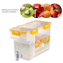 Drink Dispenser Leak-Proof Spigot Clear Storage with Filter Screen (Yellow)