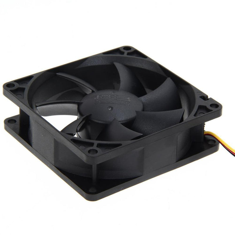 Mute 80mm Computer PC Case 3/4 Pin Cooling Fan with Screw Pad for PC CUP  Newly