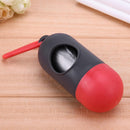 Pet Dog Garbage Clean up Bags Holder Dispenser + Poop Bags Set(Gray+Red) Newly