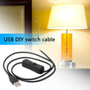 USB Power Cable 2 Pin USB 2.0 Male Cord Extension DIY with Switch (Black)