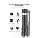 XHP50 LED Portable Telescopic Zoom Flashlight High Brightness Waterproof Torch