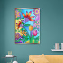 5D Rhinestone DIY Special Shaped Kit Colorful Flowers Diamond Painting