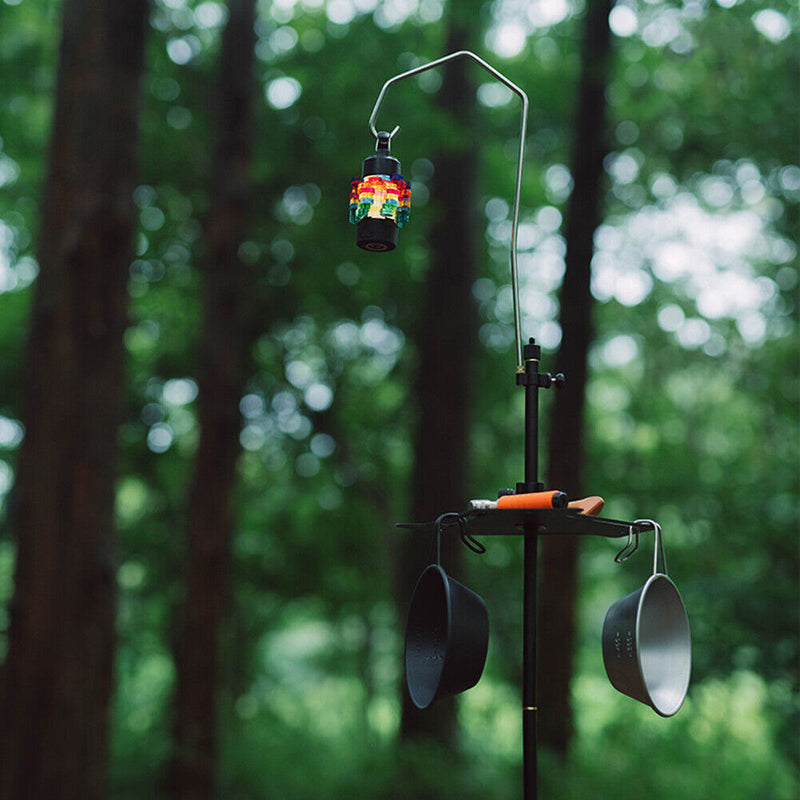 Aluminum Alloy Camping Lamp Holder Insert Hanging Light Stand for Outdoor Hiking