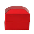 LED Lighted Earring Ring Gift Box Wedding Engagement Jewelry Case (Red)