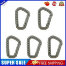 5pcs Outdoor Carabiner Molle Keychain Hook Camping D Buckle (Army Green)