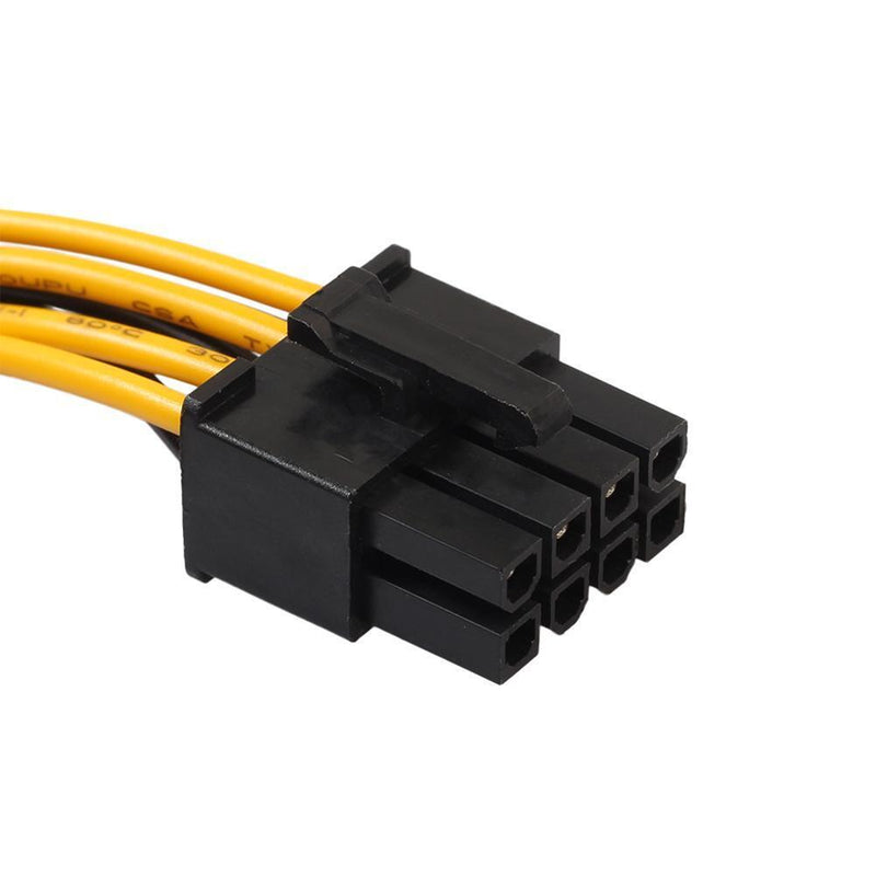 Dual 15Pin SATA Male To PCIe 8Pin(6+2) Male Video Card Power Cable