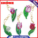 5pcs DIY Full Drill Special Shaped Diamond Painting Flower Key Ring Ornaments