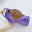 Fashion Solid Color Underarm Bag Women Zipper Nylon Hobos Bags (Purple)