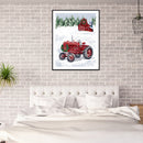 5D Christmas Tractor Mosaic Diamond Painting Drawing Full Round Drill Art Craft