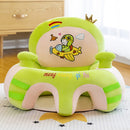 Baby Sofa Seat Skin Cartoon Plush Safety Seat Chair Without Cotton (Green) Newly