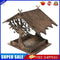 Wooden Bird Feeder Nest Outdoor Tree Branches Carving Hang Birdhouse (B)