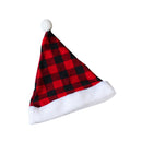 #A Christmas Hat Fashion Lattice Santa Claus Red Hats for Family Friend Lover Gi