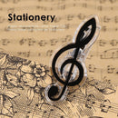 Plastic Musical Note Letter Paper Clip Piano Sheet Spring Holder (Black) Newly