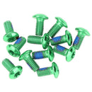 12pcs M5x8mm Disk Brake Bolts T25 Bike Bottle Holder Bolts Screw (Green) Newly
