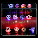 LED Bat Finger Rings Plastic Halloween Skeleton Finger Rings Cute for Kids Gifts