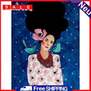 40x50cm Frameless Long Hair Girl DIY Oil Paint By Numbers Picture Home Decor