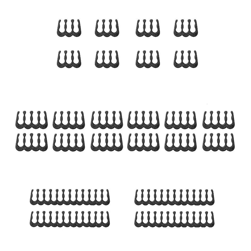 24pcs 6/8/24 Pin Cable Comb for 3.0-3.6mm PC Power Cables Wiring (Black) Newly