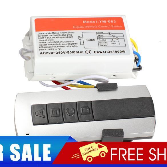 3 Channel Wireless Remote Control Digital Remote Control Switch Lightswitch